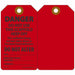 Tag Red Plastic 5-3/4inH 3-1/4inW PK25