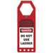 TagHolder Red Plastic 10inH 3-1/2inW