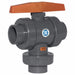Manual 3-Way Ball Valve 1/2 PVC