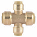 Tee Brass Push-Fit 7/8  7/8  1/2 