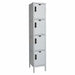 Locker 4x1Lckrs Lt Gry 78 x15 x21 