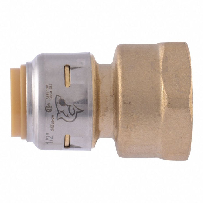 Strt Brass Push-Fit1/2in FNPT1/2in