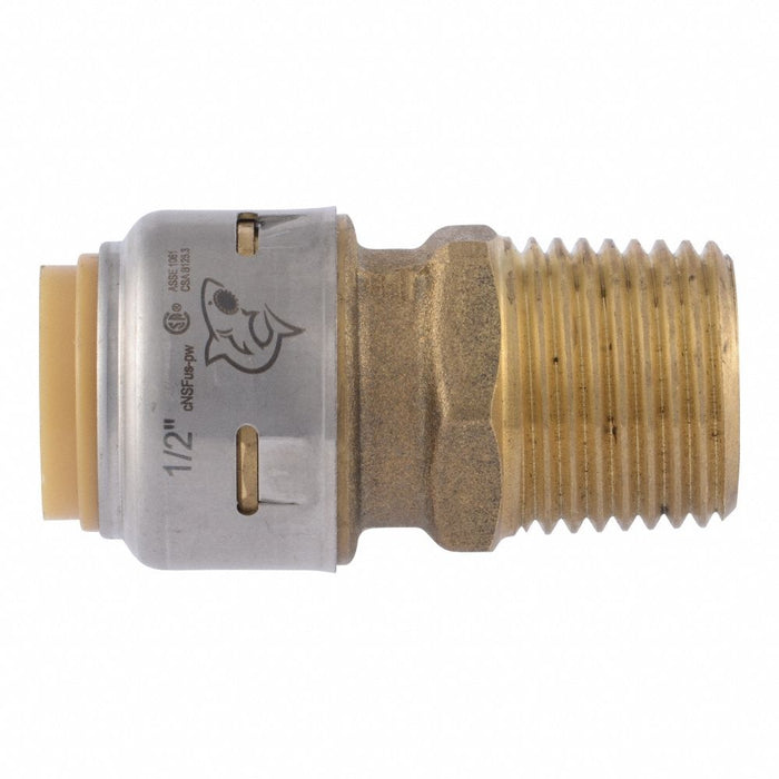 Strt Brass Push-Fit1/2in MNPT1/2in