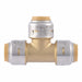 Tee Brass Push-Fit 1/2  1/2  1/2 