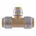 Tee Brass Push-Fit 3/4  3/4  1/2 