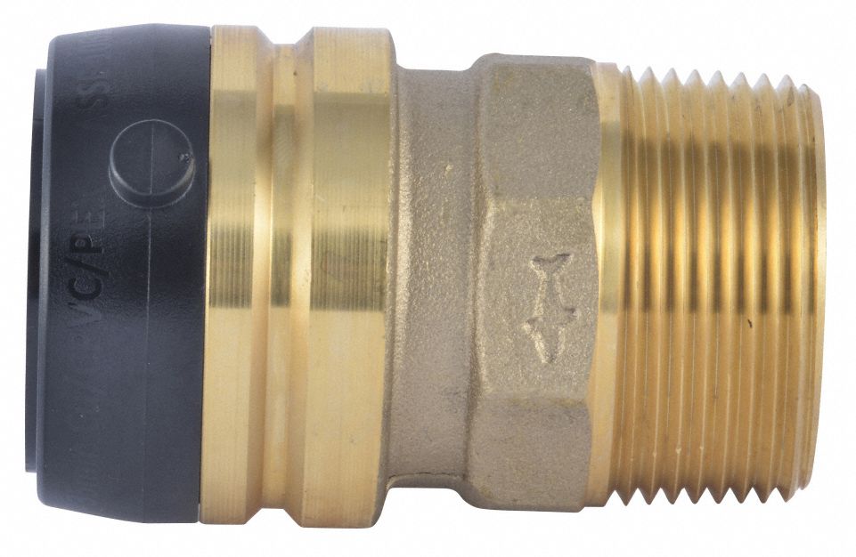 Strt Brass Push-Fit11/4 MNPT11/4 