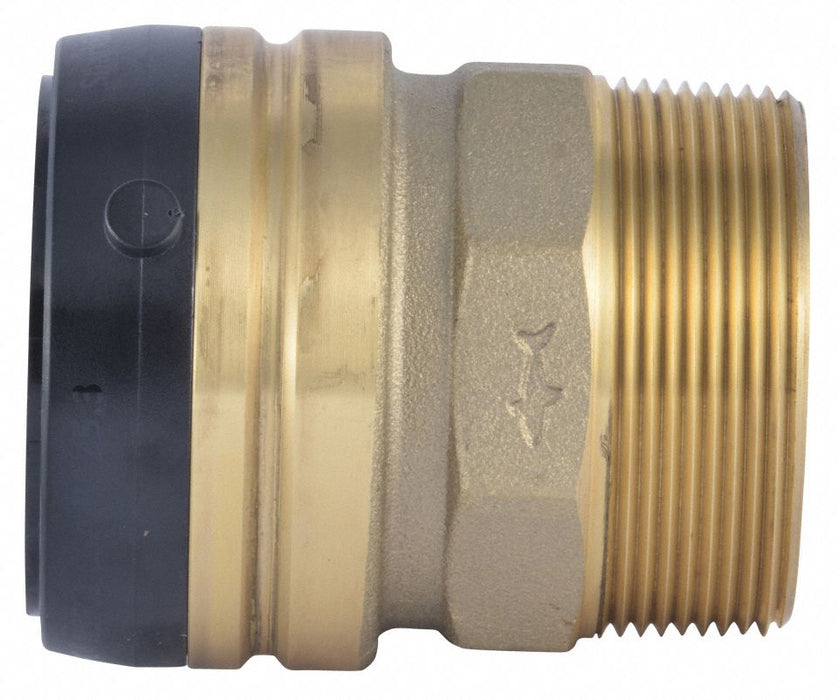 Strt Brass Push-Fit 2 in MNPT 2 in