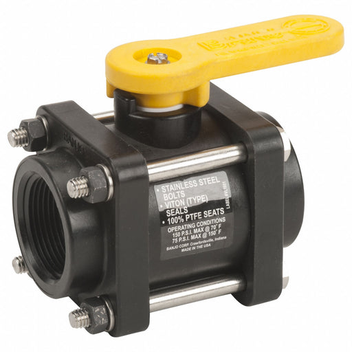 Manual 2-Way Ball Valve NPT Polypro
