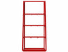 Bar Rack Red 4 Bays Vertical