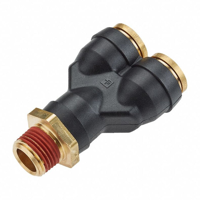 Wye Brass Push-Fit1/4 1/2 MNPT1/4 