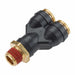 Wye Brass Push-Fit1/8 1/4 MNPT1/4 