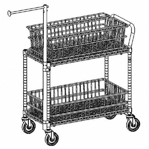 Visual Cart Cap 300 Lb 41x18 2 Shelves