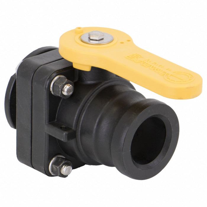 Manual 2-Way Ball Valve Flange Polypro