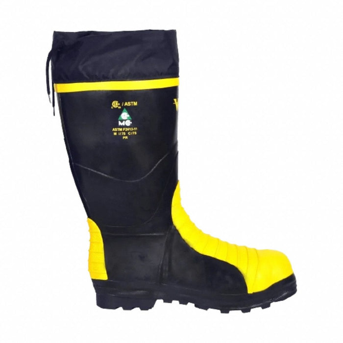 J0966 Rubber Boot Unisex 10 Knee Black
