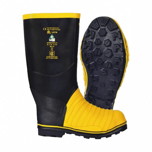 E4402 Rubber Boot Unisex 6 Knee Black PR