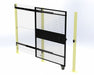 Wire Mchn Grd Door 66 inx58 in Blk