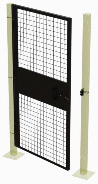 Wire Mchn Grd Door 66 inx46 in Blk