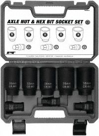 Axle Nut and Hex Bot Socket 8 Pcs Set