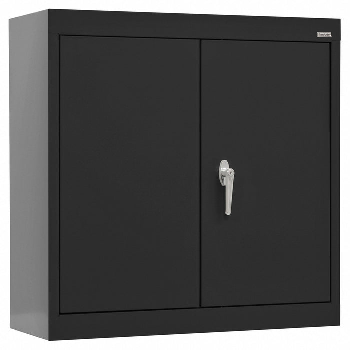 Wall Cabinet Black Cap. 200 lb Keyed