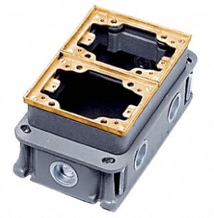 Floor Box Brass/Cast Iron Rectangular