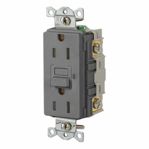 GFCI Receptacle 15A 125VAC 5-15R Gray