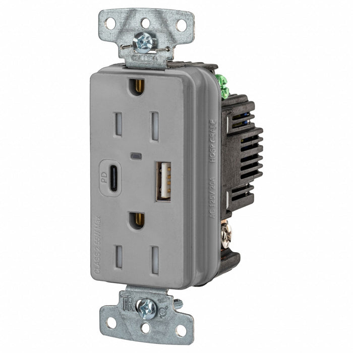 USB Receptacle Gray 1/2 hp