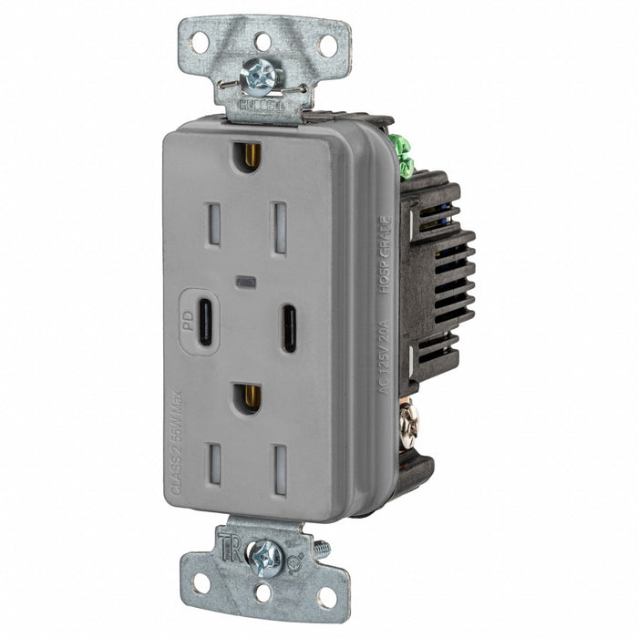 USB Receptacle Gray 1/2 hp