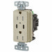 USB Receptacle Ivory 1/2 hp