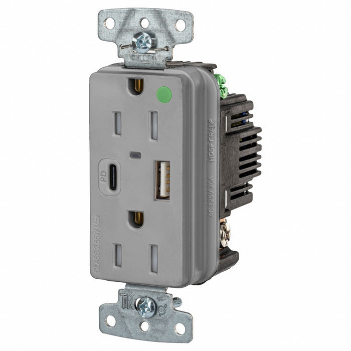 USB Receptacle Gray 1/2 hp
