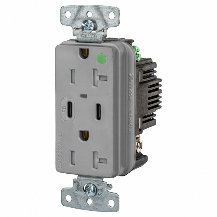 USB Receptacle Gray 1 hp