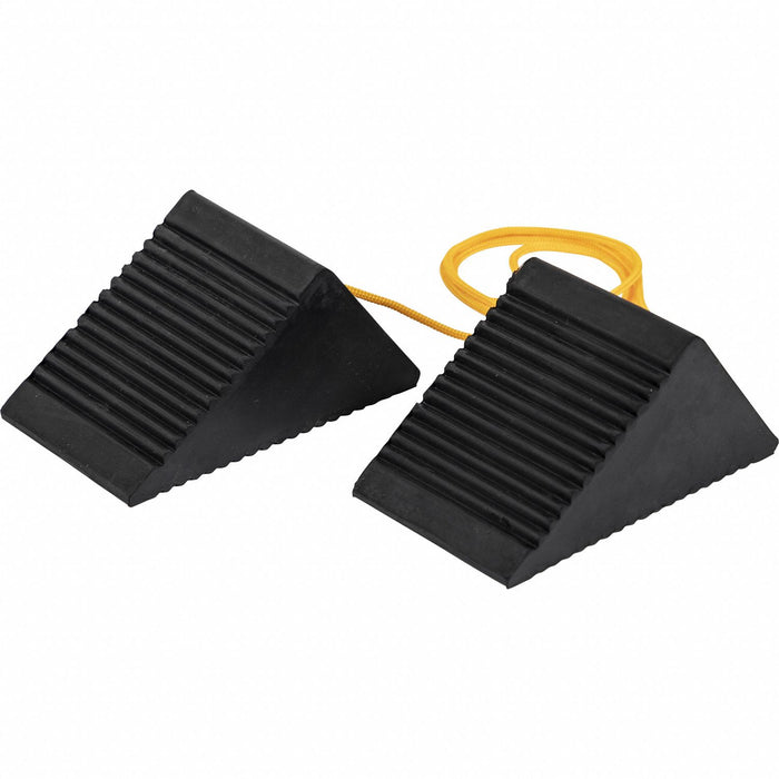 Wheel Chock 3 In H Black Rubber