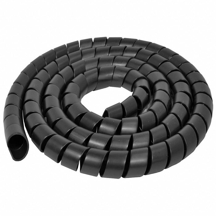 Spiral Wrap 50 ft L 1/2in W Color Black
