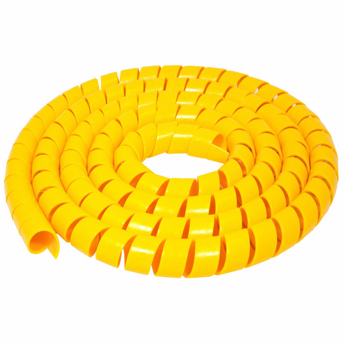 Spiral Wrap 50 ft L 25mm W Color Yellow