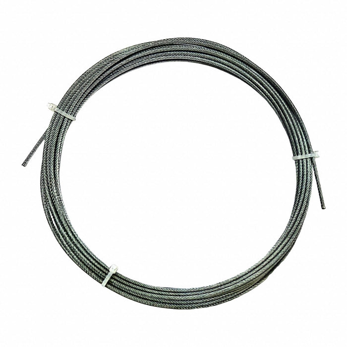 Wire Rope 50 ft L 1/8 in Dia 140 lb Cap