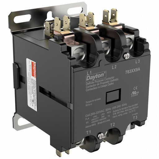 DefPurposeMagContactor 208/240VAC 3P 63A