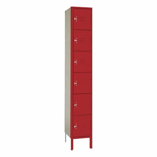 Wrdrb Lckr 6x1Lckr Red 78 x12 x18 Assm