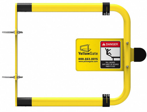 Self-Closing Safety Gate Yellow Aluminum