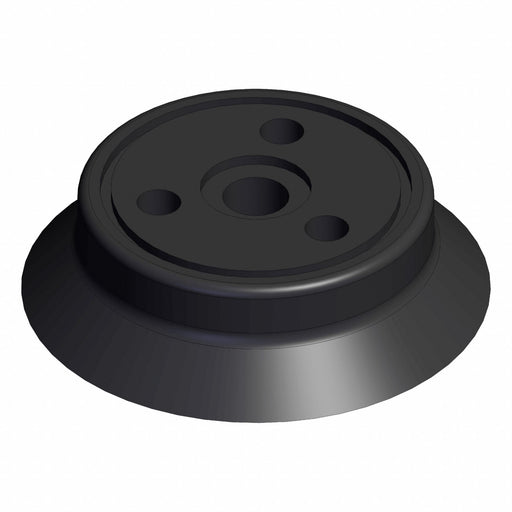 Vacuum Pad Black Flat with Ribs Pad