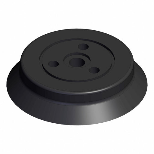 Vacuum Pad Black Flat with Ribs Pad