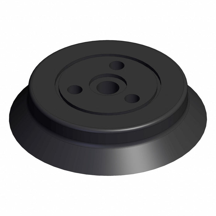 Vacuum Pad Black Flat with Ribs Pad