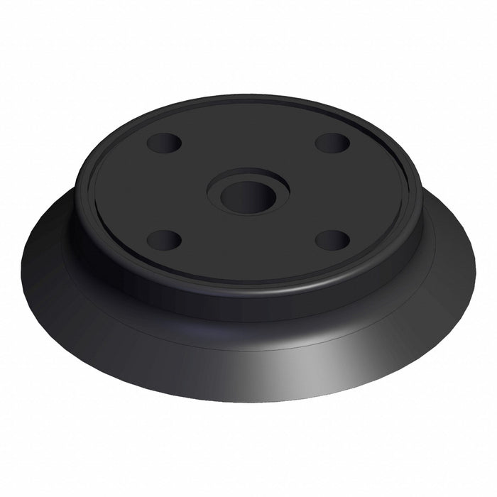 Vacuum Pad Black Flat with Ribs Pad