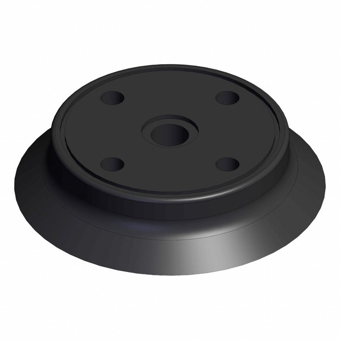 Vacuum Pad Black Flat with Ribs Pad