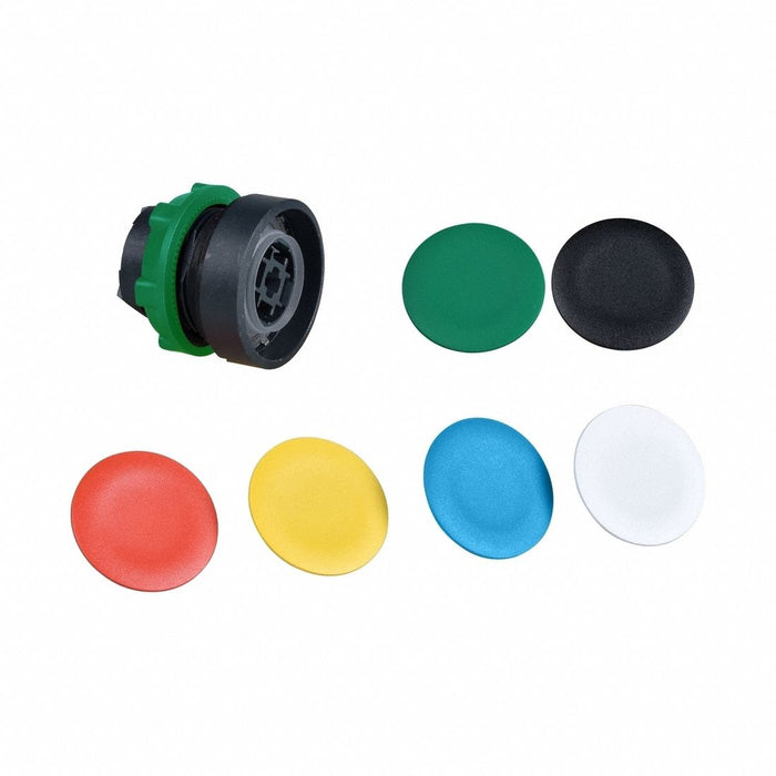 FlushPushButton Blk Blu Grn Rd Wht Ylw