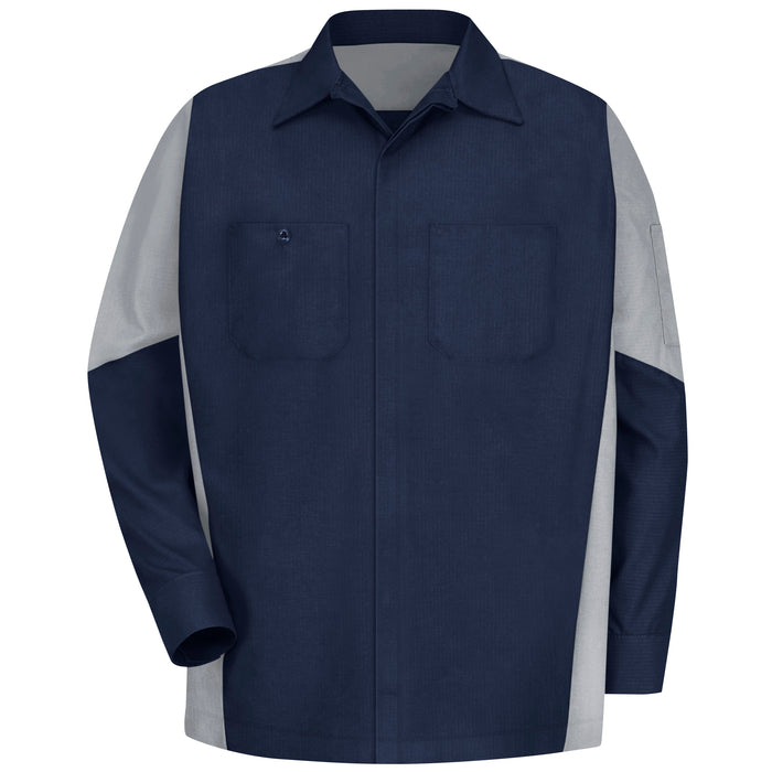 Men's Long Sleeve Two-Tone Crew Shirt