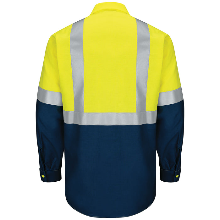 Men's Hi-Visibility Long Sleeve Ripstop Work Shirt - Type R, Class 2