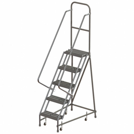 Rolling Ladder 5 Step Steel Serrated
