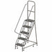 Rolling Ladder 5 Step Steel Serrated