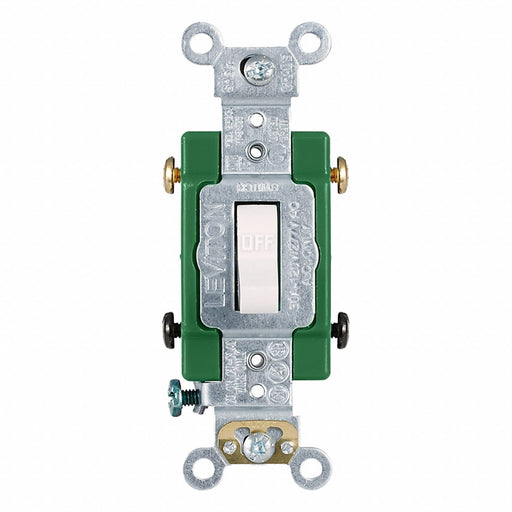 Wall Switch White 30 A Double Pole 2 hp