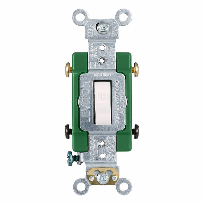 Wall Switch White 30 A Double Pole 2 hp