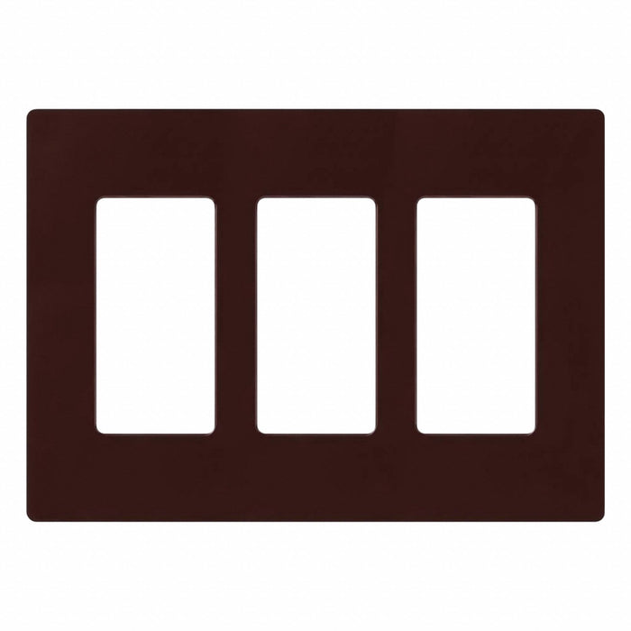 Wallplate 3-Gang Decora Brown